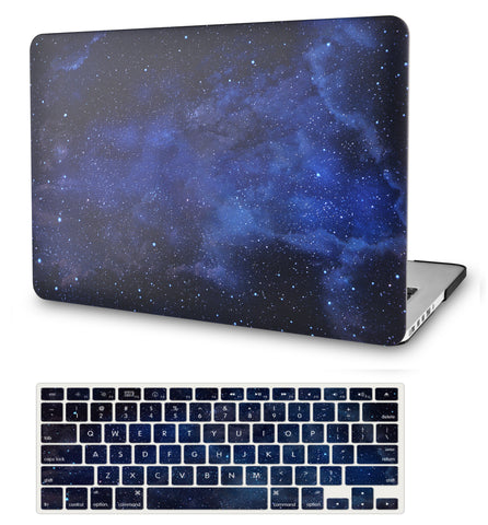 KECC Macbook Case with Cut Out Logo + Keyboard Cover Package | Night Sky 4