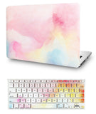 KECC Macbook Case with Cut Out Logo + Keyboard Cover' Package | Oil Painting Collection - Rainbow Mist