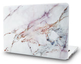 KECC Macbook Case with Cut Out Logo | Marble Collection - White Marble 4