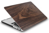 KECC Macbook Case with Cut Out Logo + Keyboard Cover and Sleeve Package |Walnut Wood
