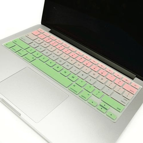 Macbook Ultra-Thin Keyboard Cover Faded Ombre Pink Light Green
