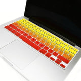 Macbook Ultra-Thin Keyboard Cover - Faded Ombre Yellow & Red (US/CA keyboard) - Case Kool