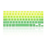 Macbook Ultra-Thin Keyboard Cover - Faded Ombre Light Green & Green (US/CA keyboard) - Case Kool